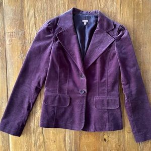 Halogen Nordstrom purple velvet blazer